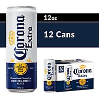 Corona Extra Mexican Lager Beer Cans 4.6% ABV - 12-12 Fl. Oz. - Image 1