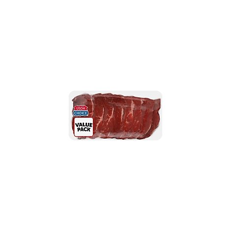 Meat Counter Beef USDA Choice Steak Chuck Cross Rib Boneless Thin Value Pack - 2.00 LB