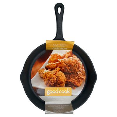 GoodCook 10 Cast Iron Skillet Pan with Rim