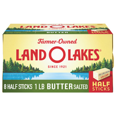 Land O Lakes Salted Butter in Half Sticks Pack - 8 - 1 Lb - Image 1