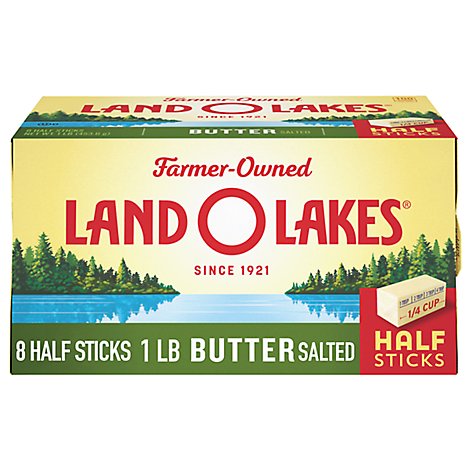Land O Lakes Salted Butter In Half Sticks 8 Count - 1 Lb