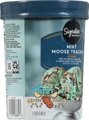 Signature SELECT Ice Cream Alaskan Classics Premium Mint Moose Tracks - 1.50 Quart - Image 6