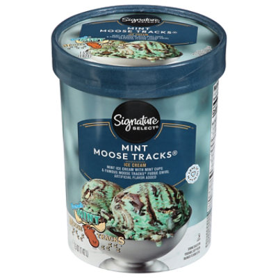 Signature SELECT Ice Cream Alaskan Classics Premium Mint Moose Tracks - 1.50 Quart