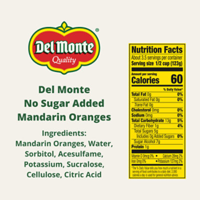 Del Monte Mandarin Oranges No Sugar Added - 15 Oz - Image 4