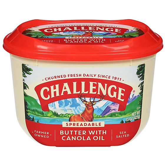 Challenge Butter Spreadable with Canola Oil & Sea Salt - 15 Oz