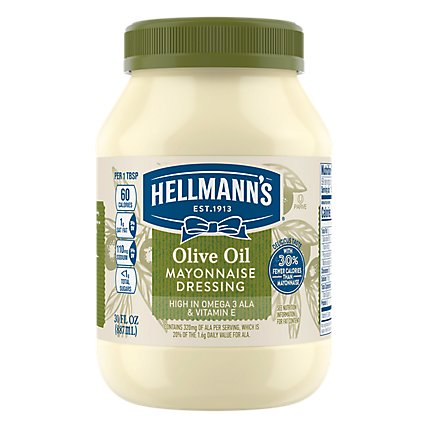 Hellmanns Mayonnaise Dressing Olive Oil - 30 Oz - Image 2