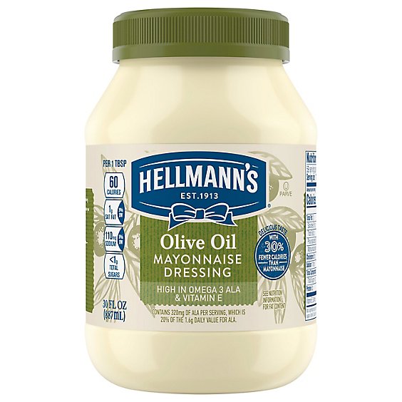 Hellmanns Mayonnaise Dressing Olive Oil - 30 Oz
