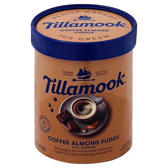 Tillamook Coffee Almond Fudge Ice Cream - 1.75 Quart