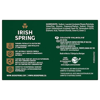 Irish Spring Deodorant Soap Bars Original - 3-3.75 Oz - Image 5