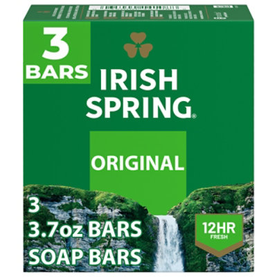 Irish Spring Deodorant Soap Bars Original - 3-3.75 Oz - Image 1