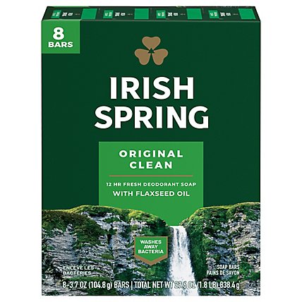 Irish Spring Deodorant Soap Bars Original - 8-3.75 Oz - Image 2