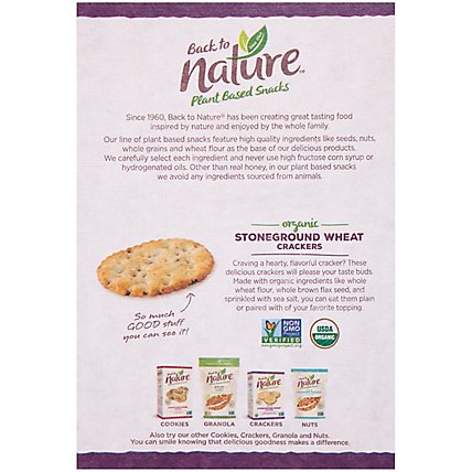 back to NATURE Crackers Organic Stoneground Wheat - 6 Oz - Image 6