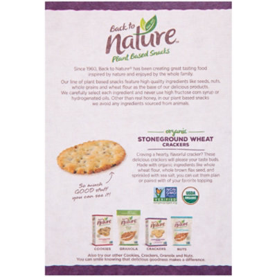 back to NATURE Crackers Organic Stoneground Wheat - 6 Oz - Image 5