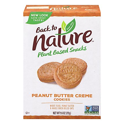 back to NATURE Cookies Peanut Butter Creme 100% Natural - 9.6 Oz - Image 1