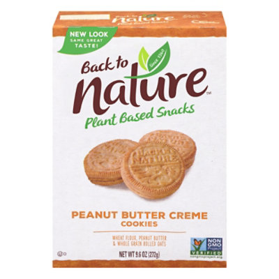 back to NATURE Cookies Peanut Butter Creme 100% Natural - 9.6 Oz