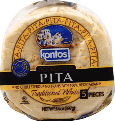 Kontos White Pita Bread - 14 Oz - Image 2