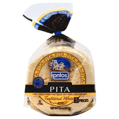 Kontos White Pita Bread - 14 Oz - Image 1