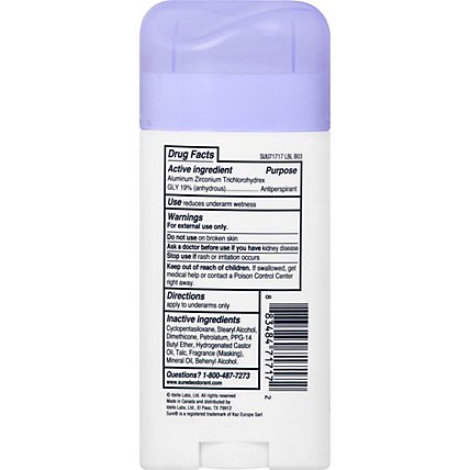 Sure Anti-Perspirant & Deodorant Invisible Solid Unscented - 2.6 Oz - Image 5