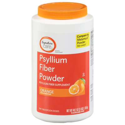 Signature Select/Care Fiber Supplement Psyllium Seed Husk Fiber 114 Tablespoon Serving - 48.2 Oz - Image 1