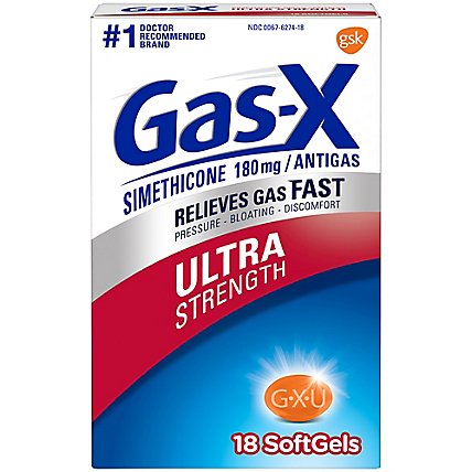 Gas-X Antigas Ultra Strength Softgels - 18 Count - Image 1