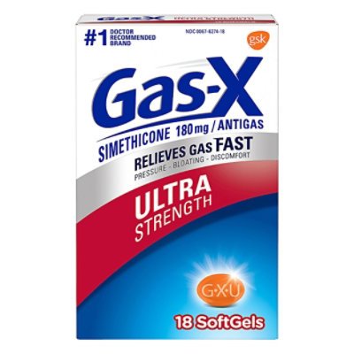 Gas-X Antigas Ultra Strength Softgels - 18 Count - Image 1