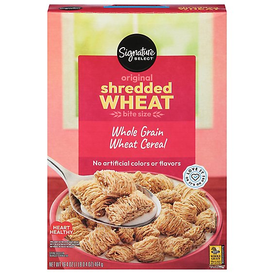 Signature SELECT Cereal Shredded Wheat Bite-Sized - 16.4 Oz