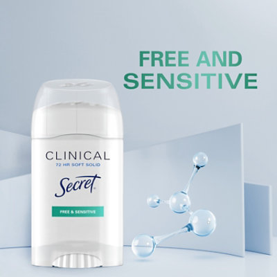 Secret Clinical Strength Soft Solid Antiperspirant and Deodorant Free & Sensitive - 1.6 Oz - Image 6