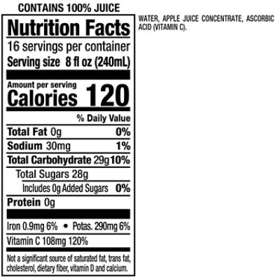 Motts Juice 100% Apple Original - 128 Fl. Oz. - Image 4