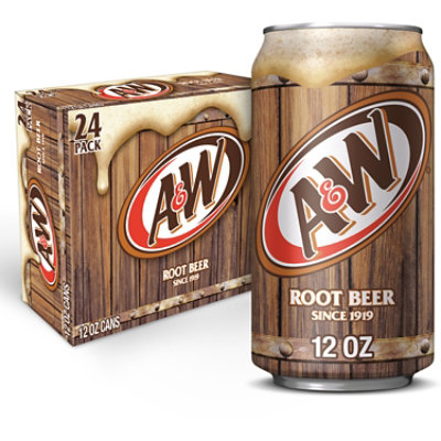 A&W Root Beer Soda In Can - 24-12 Fl. Oz. - Image 1