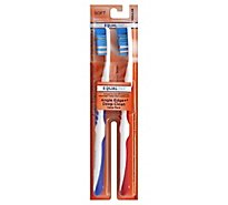 Signature Care Toothbrush Angle Edge+Deep Clean With Replace Me Bristles Soft - 2 Count