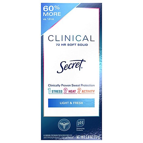 Secret Clinical Strength Antiperspirant Deodorant Light and Fresh Scent - 2.6 Oz