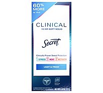 Secret Clinical Strength Light & Fresh Soft Solid Antiperspirant and Deodorant for Women - 2.6 Oz