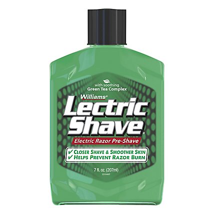 Williams Lectric Shave Electric Razor Pre Shave With Soothing Green Tea Complex Original - 7 Oz - Image 3