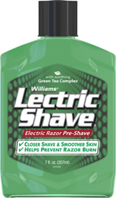 Williams Lectric Shave Electric Razor Pre Shave With Soothing Green Tea Complex Original - 7 Oz - Image 2