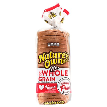 Natures Own Life 100% Whole Grain Bread Sugar Free Sandwich Bread - 16 Oz - Image 3