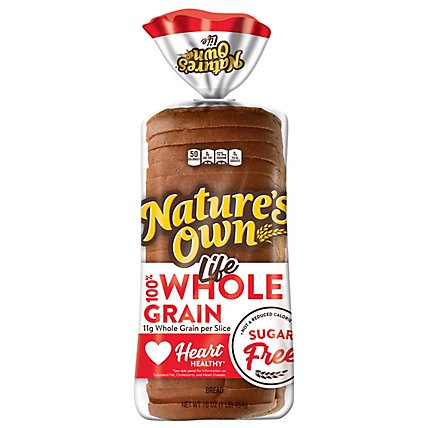 Natures Own Life 100% Whole Grain Bread Sugar Free Sandwich Bread - 16 Oz - Image 2