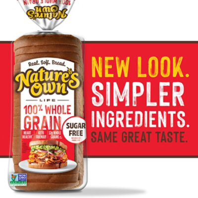 Natures Own Life 100% Whole Grain Bread Sugar Free Sandwich Bread - 16 Oz - Image 2