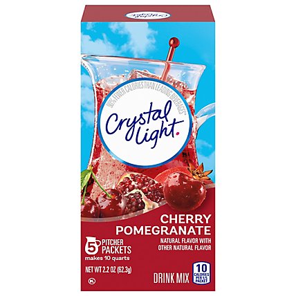 Crystal Light Cherry Pomegranate Naturally Flavored Powdered Drink Mix Pitcher Packets - 5 Count - Image 2