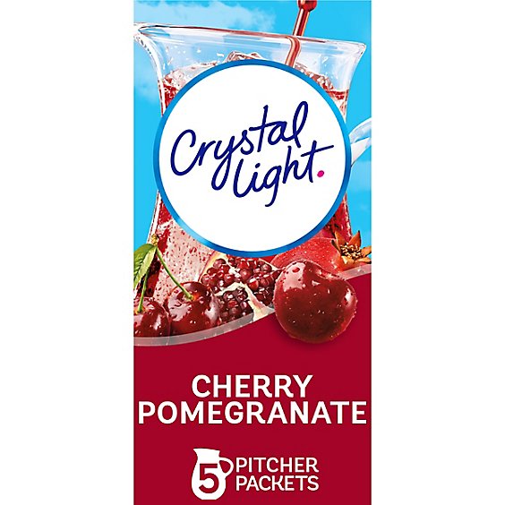 Crystal Light Cherry Pomegranate Naturally Flavored Powdered Drink Mix Pitcher Packets - 5 Count