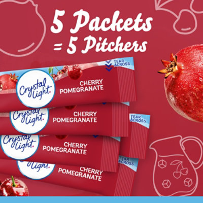 Crystal Light Cherry Pomegranate Naturally Flavored Powdered Drink Mix Pitcher Packets - 5 Count - Image 8