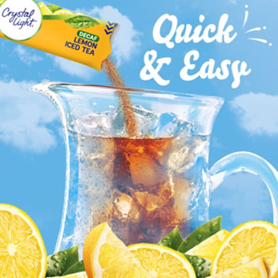 Crystal Light Decaf Lemon Iced Tea Naturally Flavored Powdered Drink Mix - 6 Count - Image 2