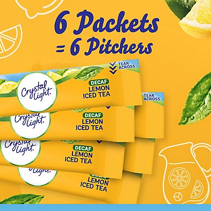 Crystal Light Decaf Lemon Iced Tea Naturally Flavored Powdered Drink Mix Pitcher Packet - 6 Count - Image 6