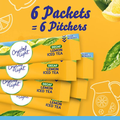 Crystal Light Decaf Lemon Iced Tea Naturally Flavored Powdered Drink Mix - 6 Count - Image 5