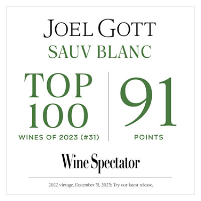 Joel Gott Sauvignon Blanc White Wine 13.9% ABV Bottle - 750 Ml - Image 3