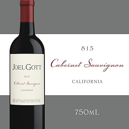 Joel Gott Wines 815 Cabernet Sauvignon Red Wine Bottle - 750 Ml - Image 1