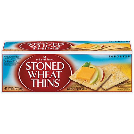 Red Oval Farms Stoned Wheat Thins Crackers Wheat - 10.6 Oz - Image 3