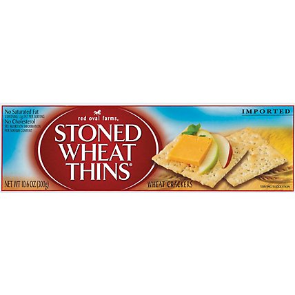Red Oval Farms Stoned Wheat Thins Crackers Wheat - 10.6 Oz - Image 2