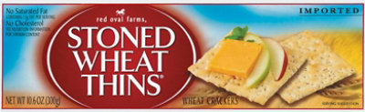 Red Oval Farms Stoned Wheat Thins Crackers Wheat - 10.6 Oz - Image 2