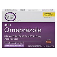 Signature Care Omeprazole Acid Reducer Delayed Release 20mg Tablet - 14 Count - Image 3