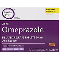 Signature Care Omeprazole Acid Reducer Delayed Release 20mg Tablet - 14 Count - Image 2